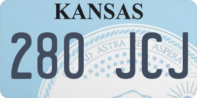 KS license plate 280JCJ