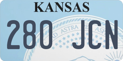 KS license plate 280JCN
