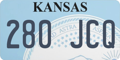 KS license plate 280JCQ