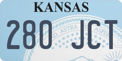 KS license plate 280JCT