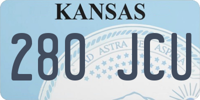 KS license plate 280JCU