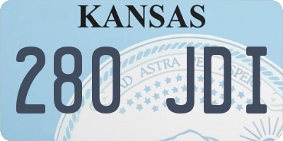 KS license plate 280JDI