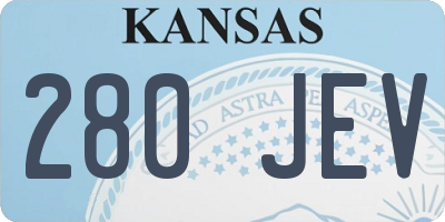 KS license plate 280JEV