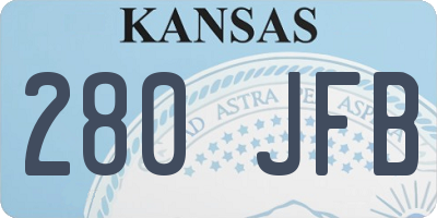 KS license plate 280JFB