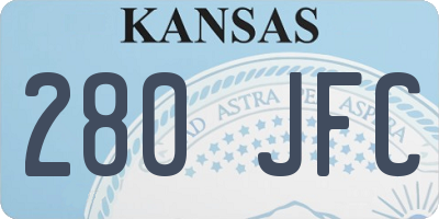 KS license plate 280JFC