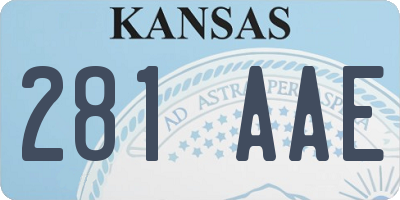 KS license plate 281AAE