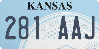 KS license plate 281AAJ