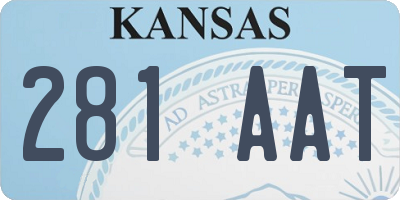 KS license plate 281AAT