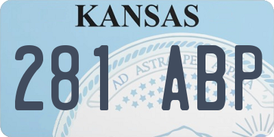 KS license plate 281ABP