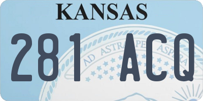 KS license plate 281ACQ