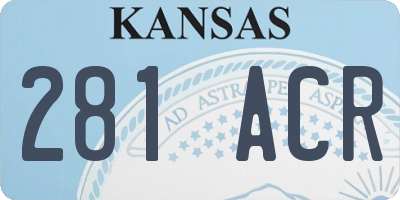 KS license plate 281ACR