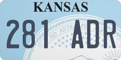 KS license plate 281ADR