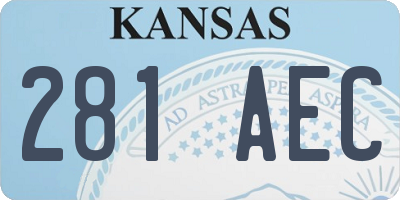 KS license plate 281AEC