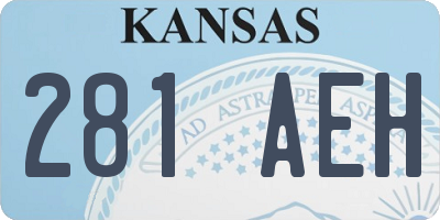 KS license plate 281AEH
