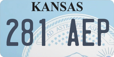 KS license plate 281AEP