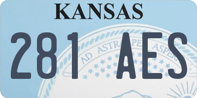 KS license plate 281AES