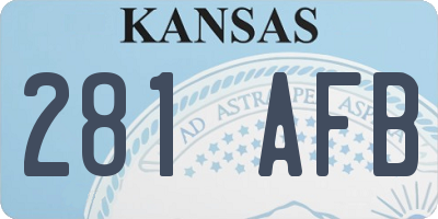 KS license plate 281AFB