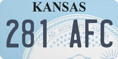 KS license plate 281AFC