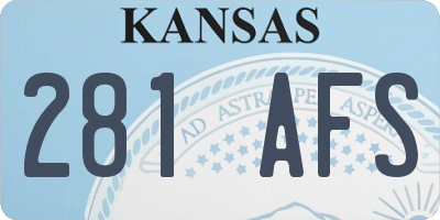 KS license plate 281AFS