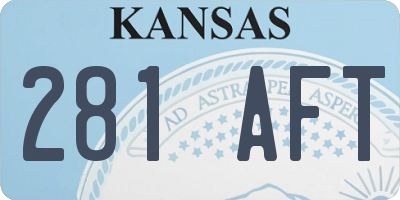 KS license plate 281AFT
