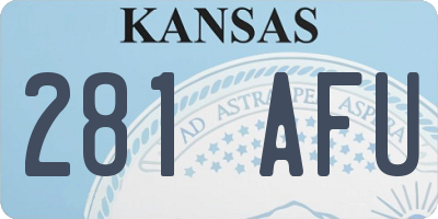 KS license plate 281AFU