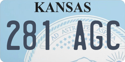 KS license plate 281AGC