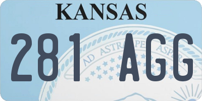 KS license plate 281AGG