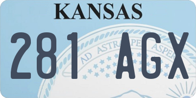 KS license plate 281AGX