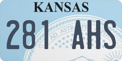 KS license plate 281AHS