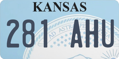 KS license plate 281AHU