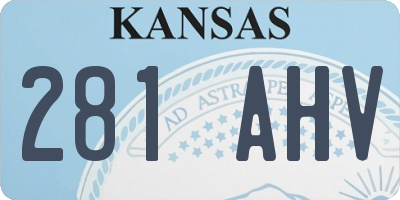 KS license plate 281AHV