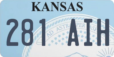 KS license plate 281AIH