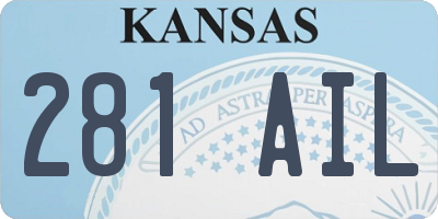 KS license plate 281AIL