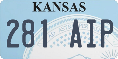 KS license plate 281AIP