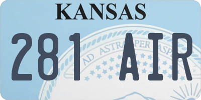 KS license plate 281AIR