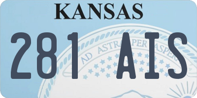 KS license plate 281AIS