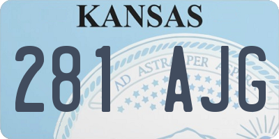 KS license plate 281AJG