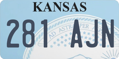KS license plate 281AJN