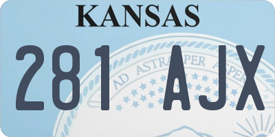 KS license plate 281AJX