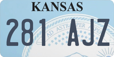 KS license plate 281AJZ