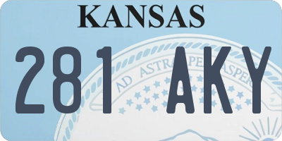 KS license plate 281AKY