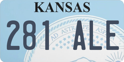 KS license plate 281ALE