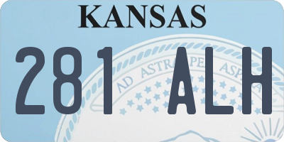 KS license plate 281ALH