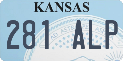 KS license plate 281ALP