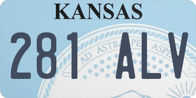 KS license plate 281ALV
