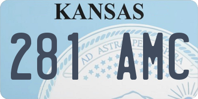 KS license plate 281AMC