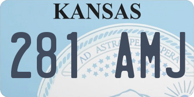 KS license plate 281AMJ
