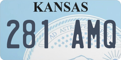 KS license plate 281AMQ