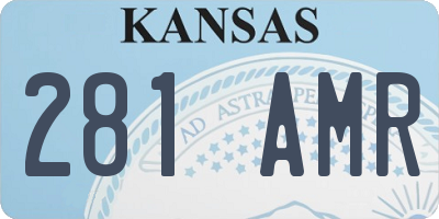 KS license plate 281AMR