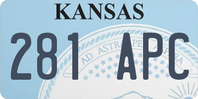 KS license plate 281APC